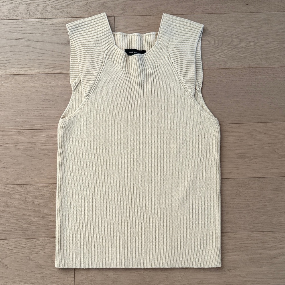 Club Monaco Ribbed Sleeveless Sweater
